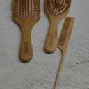 3PCS Bamboo Hair Brush Set,Natural Wooden Brush for Women, madam, Paddle Detangling Brush for Dry/Curly/Thick/Thin/Straight Hair