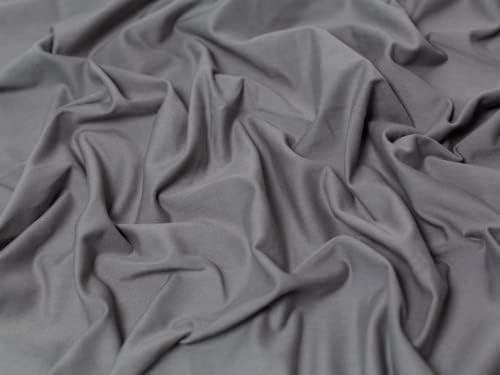 Cotton Elastane Jersey Stretch Knit Dress Fabric Pewter - per Yard