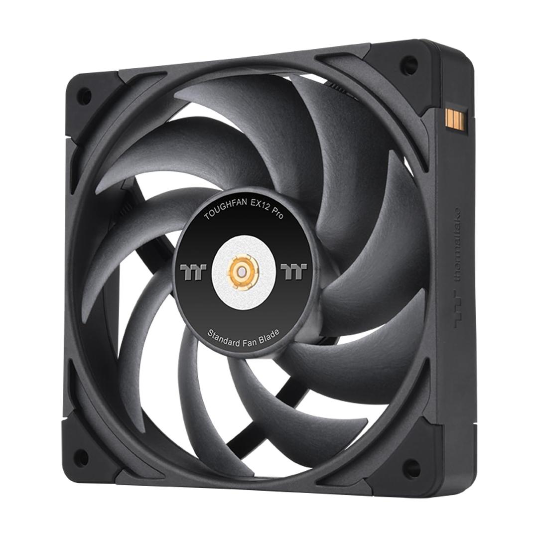 Thermaltake TOUGHFAN EX12 Pro PC Cooling Fan, Magnetic Connection, Swappable Fan Blade, PWM Controlled 500~2000 RPM, Air Flow 70.8 CFM, 120mm Case/Radiator Fan (3 Pack) CLF171PL12BLA