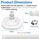 11095 Skimmer Intended with Hose for Intex 58947 Vacuum Cover, for Oil Skimmer Attachment, Transparent Plastic Cover to Cover or Connect & Pool Skimmer Hose for Above Ground Pool Skimmer Pump