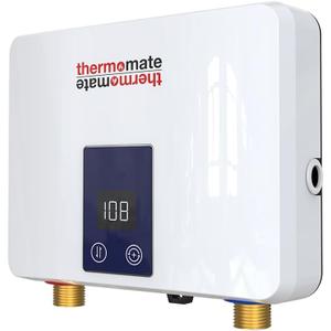 Tankless Water Heater Electric for Single Sink Faucet, ThermoMate 3500W 120V 29.2Amp Small Point of Use Instant Hot Water Heater with Temperature Display, Self-modulating, ETL Certified