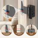 Portable Door Lock, Door Reinforcement Lock, Portable Door Lock for Travel - No Drilling, Interior Doors for Apartments, Hotels, bedrooms