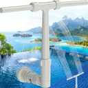 Pool Fountain for Above Ground & Inground Pools with Extension, Dual Spray Pool Waterfall Fountain, Adjustable Pool Sprinkler Fountain for Swimming Pools, Cooling Waterfall Spray, Pool Accessories