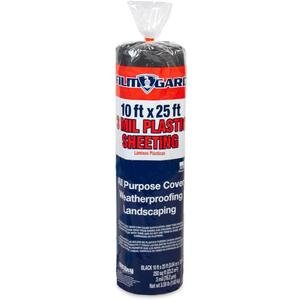 Film-Gard 626132 Consumer Plastic Sheeting 10' Width X 25' Length X 3 mil thick, Black