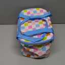 Insulated Lunch Bag for Women Men, Stylish Corduroy Tote Bag with Aluminum Lining, Large Capacity Reusable Cooler for Work, Travel, or Beach, Rainbow Plaid Lunch Box