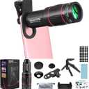 Telephoto Lens Attachment Kit for iPhone and Android Phone Camera Lens with Tripod Clip, 28X HD for Easy Use and Stunning Shots for Views Beyond 3 Metres