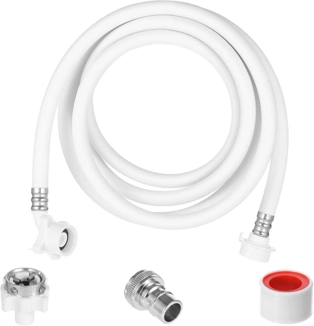 Portable Washing Machine Drain Hose, Universal Discharge Water Pipe with Quick Connect Fittings, Replacement Drain Extension Kit, Compatible with Most Compact Washers (3M 9.84FT)