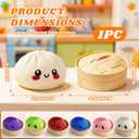 Dumpling Squishy, 3.4 Inch Squishy Dumpling Mystery Box, Colorful Dumpling Stress Balls Fidget Sensory Toy, Easter Basket Stuffers with Food Steamer Stretchy Desk Toys (1 Pack)