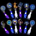 Tuanse 36 Pcs Ramadan Gifts Decorations Eid Mubarak Decorations Eid Al-fitr Finger Lights Bulk for Kids Glow in The Dark Happy Ramadan Light Celebration Party Supplies School Rewards Gifts