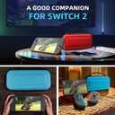 2 x TiMOVO Carrying Case for Nintendo Switch 2 2025, Large Capacity Protective Hard Shell Portable Travel Case Pouch for Switch 2, with 10 Game Card Slots and Pockets for Console & Accessories, Blue+Red