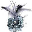 Elegant Flower Brooch for Women Wedding Party Dance Banquet Pins Feather Flower Fascinator Lady Floral Hairpins Dress Suit Lapel Pin Ceremony Accessories Corsage Brooches Vintage Jewelry Gifts