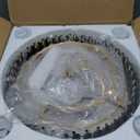 10-Light Large Crystal Chandelier 24" Dining Room Light Fixtures 5 Tiers Flush Mount Black and Gold Chandelier Round Large Chandeliers for Dining Room Living Room Kitchen Entryway Foyer (Clear)