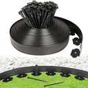 JERIA 2 Inch Tall 66 FT Garden Edging Kit with 90pcs Spikes, Plastic Edging for Landscaping