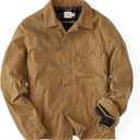 Huckberry Flint and Tinder Men's Flannel-Lined Waxed Trucker Jacket, Water & Weather Resistant Mens Jacket, L