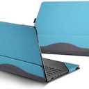 Laptop Case for Dell Pro 16 Plus PB16250 PB16255 16 All Inclusive Drop Case PU Leather Inside Pocket Cover (Sky Blue)