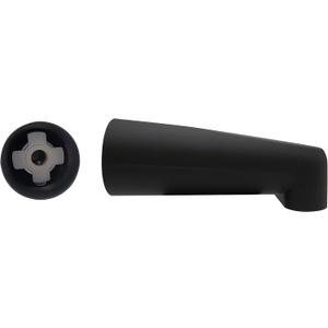 Westbrass E5074-1F-62 7" Reach Wall Mount Tub Spout for Copper Pipe, Matte Black