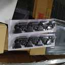 Rolanstar Full Size Bed Frame with LED Lights and Charging Station, Upholstered Bed Storage Headboard & Drawers, Heavy Duty Wood Slats, Easy Assembly (Grey)