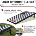 LED Cornhole Set, 3 x 2ft / 4 x2 ft Cornhole Board Game Set, Corn Hole Outdoor Game, Multi-Design with Light-Up Border, 8 Bean Bags, Carrying Case for Backyard, Beach, Lawn