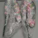 Artificial Hanging Flowers for Outdoors, 2 PCS 300 Blooms UV Resistant Morning Glory Faux Silk Vines, No-Odor Realistic Fake Plants for Garden Planter Porch Patio Decoration, Pink