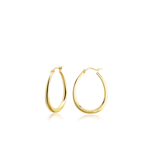 Silver Oval Hoop Earrings Hypoallergenic 14K Gold Plated Sterling Silver Lightweight Oval Hoop Earrings for Women Gilrs