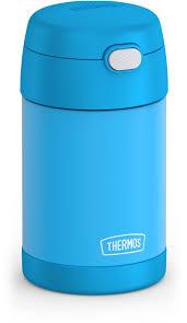THERMOS FUNTAINER Insulated Food Jar, 16 Ounce, Kid Friendly Food Jar with Foldable Spoon, Blue