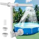 Dual Spray Swimming Pool Fountain - Waterfall for Above Ground/Inground Pools, Pond Sprinkler Fountain for Cooling, Practical Pool Aerator Water Cooler Circulation, Backyard Decorative Sprayer Spout