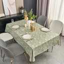 Pioggia Vinyl Tablecloth with Flannel Backed Rectangle Waterproof Oil-Proof PVC Tablecloth Wipeable Spill-Proof Plastic Table Cover for Indoor and Outdoor, 102" x 60" (Rectangular)