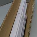 Calyx Interiors Cordless White 1” Light Filtering Mini Blinds 34.5” W x 60” H Window Blinds for Home, Vinyl Horizontal Blinds for Indoor Windows