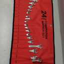 24-Piece All-Purpose Master Combination Wrench Set with Roll-up Pouch | SAE 1/4 to 1, Metric 8mm to 24mm | Perfect for General Household, Garage, Auto Repairs, Car, Truck, Boat, and Travel Emergency