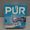 PUR Plus Horizontal Faucet Mount Filtration System with 3-in-1 Lead Reducing Filter, Water Filter for Sink, Lasts 100 Gallons, Compatible with Sinks with External Aerators, Metallic Grey