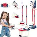 Fistone Kids Cleaning Toy Set for Toddlers, 12 Pcs Vacuum Cleaner, Sweeper, Bucket, Mop, Pretend Home Cleaning Play Set Gifts for Boys & Girls