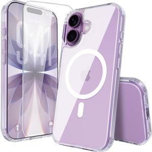 for iPhone 17 Clear Case, Compatible with MagSafe, Magnetic Phone Case for iPhone 17, Shockproof Military-Grade ProtectionUpgraded [Anti-Yellowing] (Transparent Magsafe, iPhone 17)