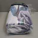 Floral Comforter Set Twin Size 5 Piece, Purple Flower Bed in a Bag, Elegant Floral Comforter with Sheet Set, Soft Microfiber Bedding Set for All Season (Purple, 68"x86")