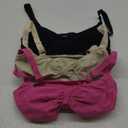 FeelinGirl Bras for Women Wireless Bralettes No Underwire Unlined Seamless Everyday Bras 3-Pack, Black/Nude/Pink, L