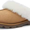 WaySoft Women's Genuine Australian Sheepskin Slippers, 100% Shearling, 8mm Memory-Foam, Hard Bottom Slipper (7)