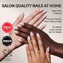 Glamnetic Press On Nails - Doll Cheeks | Short Oval Pink Fake Nails, Salon Quality Milky Nails | 15 Sizes - 30 Nail Kit with Glue