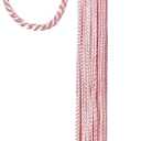 2 x Newrara Graduation Unisex Matte Adult Graduation Cap with Tassel (Pink)