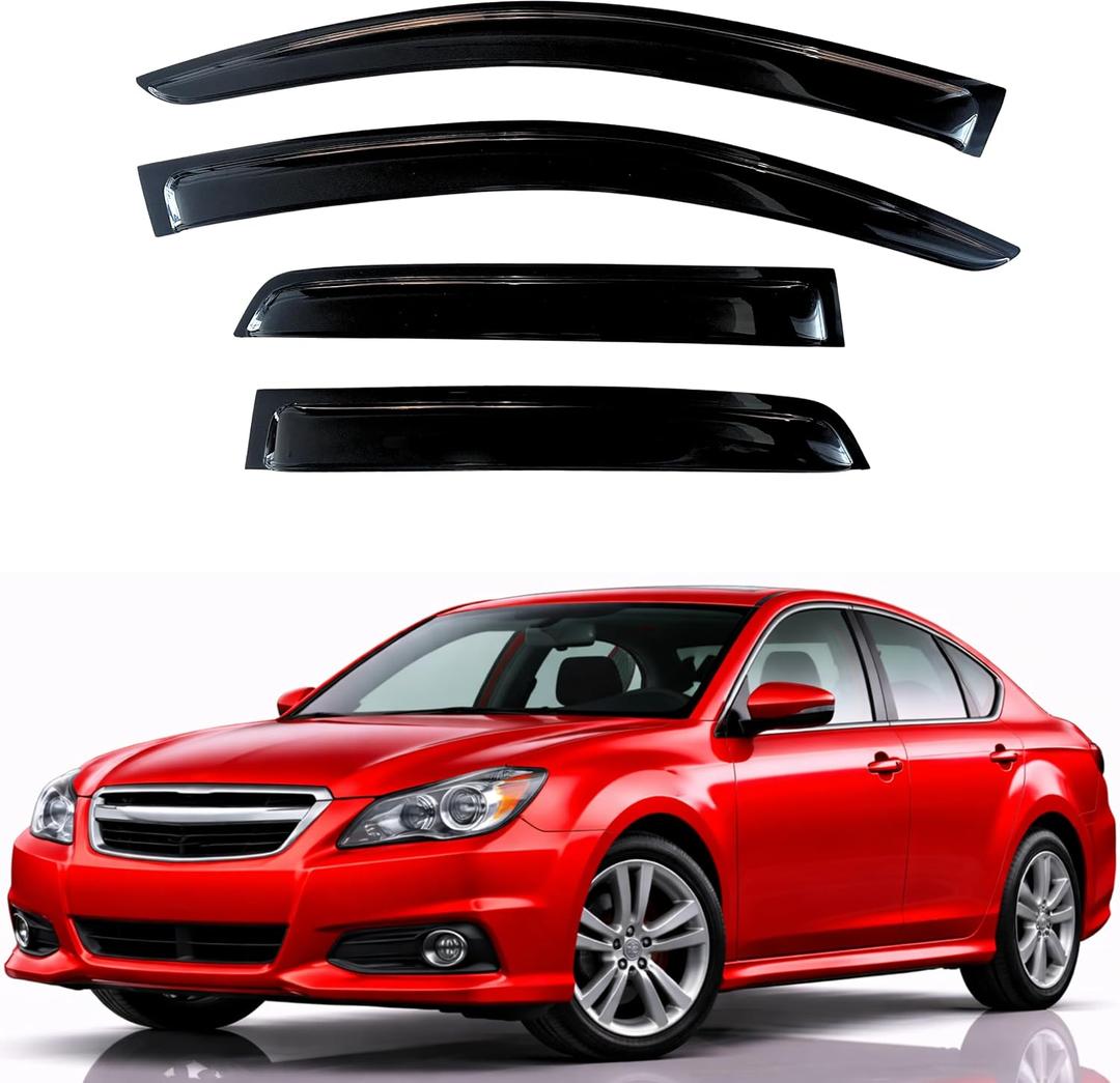KPY Rain Guards Fit for 2010-2014 Subaru Legacy, Out-Channel Window Visors Vent Wind Deflectors 4PC, Car Accessories for 10-14 Legacy
