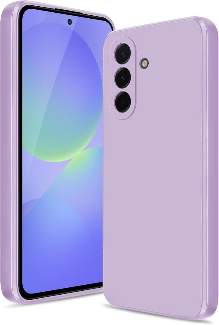 Case for Samsung Galaxy A36, Soft Silicone Case with Upgraded Camera Protection, Shockproof Slim Case Cover with Anti-Scratch Microfiber Lining, Purple