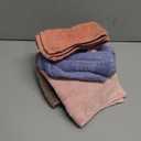 Cleanbear Face-Cloth Washcloths Set,100% Cotton, High Absorbent, 6-Pack 6 Colors, Size13 x13-deep Color (Baby Pink, Brown, Blue Grey, Rust, Lavender,greengage)
