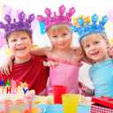 ArtCreativity Crown Inflates for Kids and Adults, Set of 4, Inflatable Crown Toys with Vibrant Colors, Princess Party Decorations, Fun Party Inflates, Kids Swimming Pool Toys, 4 Colors