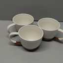 DOWAN Large Coffee Mugs Set of 4, 18 oz Ceramic Coffee Cups with Big Handle for Latte, Tea, Cappuccino, Unique Design Housewarming Gift for Men and Women, Glaze with Specks