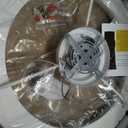 24" Low Profile Flush Mount Wood Fandelier Ceiling Fan with Light