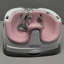 Ingenuity Baby Base 2-in-1 Booster Feeding and Floor Seat with Self-Storing Tray - Peony