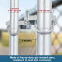 1 Pack Chain Link Gate Hinge, 180 Degree Hinge for Chain Link Fence Heavy Duty Commercial Gate Latch for 2-3/8" OD Post/Pipe & 1-5/8" Thru 1-7/8" Frames, Galvanized Steel