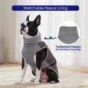 FUAMEY Dog Fleece Jacket for Small Dogs,Dog Winter Vest Lightweight Dogs Coat Pullover Breathable Pet Turtleneck Jackets Windproof Water Resistant Vests Warm Puppy Snowsuit Brown S (Grey)