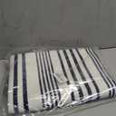 Blue and White Outdoor Rug 24'' x 51''Front Porch Rug Hand-Woven Machine Washable Indoor Layered Door Mats for Entryway/Bedroom
