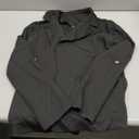 3/4 Roll Tab Sleeve Open Front Blazer Women's Casual Work Jacket (Black) L