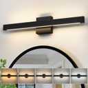 LED Modern Vanity Light: 24 Inch 5CCT Matte Black Bathroom Wall Lighting Fixtures Over Mirror 20W Dimmable Vanity Lights Bar for Restroom Bedroom