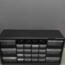 Akro-Mils 26-Drawer Plastic Drawer Storage Cabinet for Garage Organization, Bead Organizer, Building Bricks Storage, Teacher Toolbox, Makeup Organizer, 20" W x 6" D x 10" H, 10726 Black
